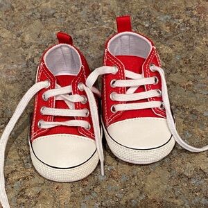 Red Canvas Kids Sneakers